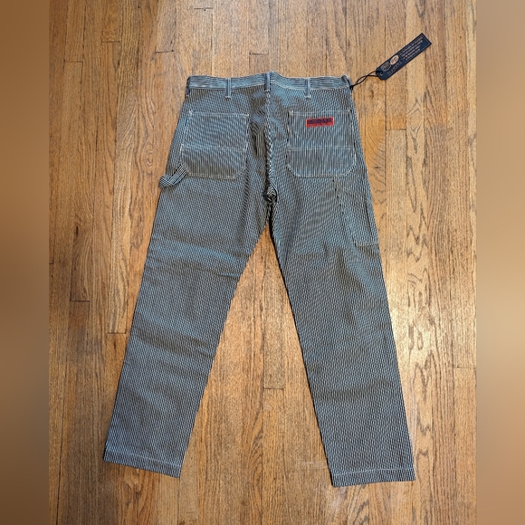 Pallet Life Story Japanese Raw Denim Jeans Wide Leg Carpenter Style Jeans - Picture 3 of 4